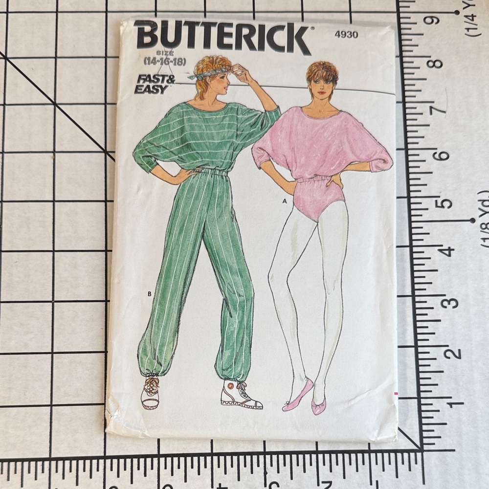 Vintage 1980s Butterick 4930 Jumpsuit Pattern Sz 14-16-18 Factory Folded